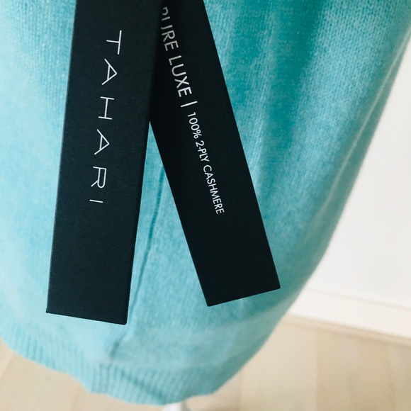 TAHARI PURE LUXE 100% CASHMERE  CARDIGAN SIZE S NWT - Picture 5 of 6